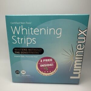 Lumineux Teeth Whitening Strips – 14 Treatments, Peroxide-Free, Enamel Safe
